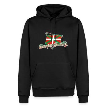 Basque Country - Men’s Premium Organic Hoodie - black - Front - Nico (187cm)