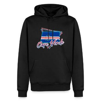 Kap Verde - Männer Premium Bio Hoodie - Schwarz - Vorne - Nico (187cm)