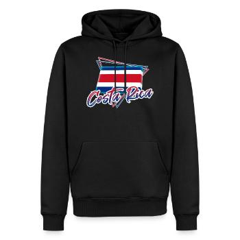 Costa Rica - Sweat à capuche Premium bio Homme - noir - Devant - Nico (187cm)