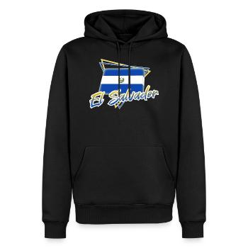 El Salvador - Männer Premium Bio Hoodie - Schwarz - Vorne - Nico (187cm)