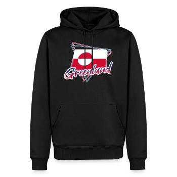 Groenland - Sweat à capuche Premium bio Homme - noir - Devant - Nico (187cm)