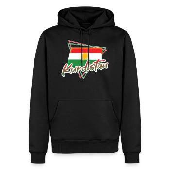 Kurdistan - Sweat à capuche Premium bio Homme - noir - Devant - Nico (187cm)