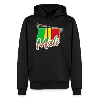 Mali - Sweat à capuche Premium bio Homme - noir - Devant - Nico (187cm)
