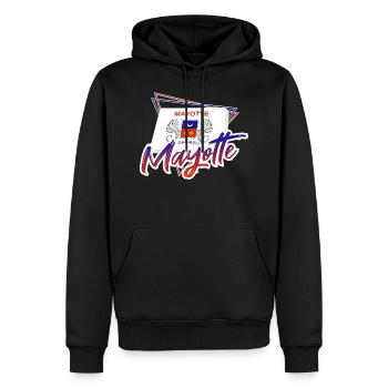 Mayotte - Männer Premium Bio Hoodie - Schwarz - Vorne - Nico (187cm)