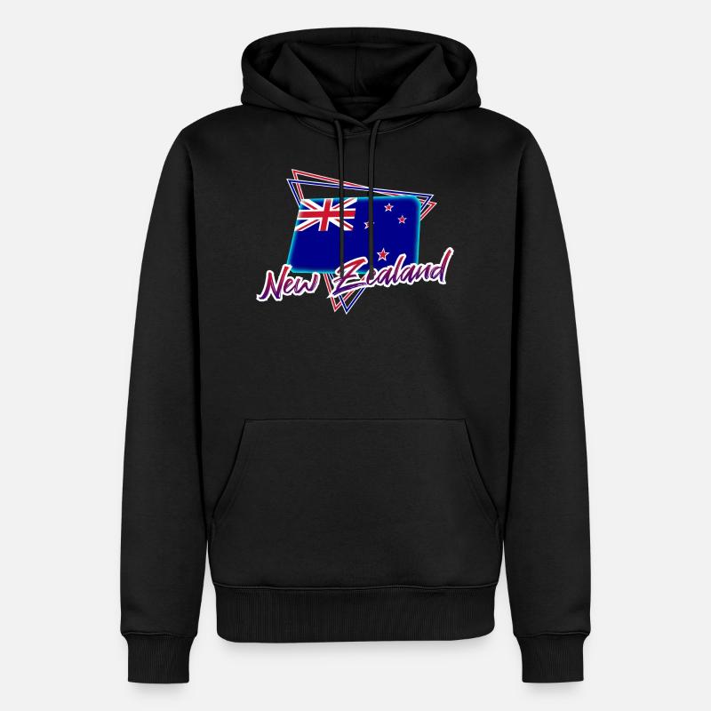 Neuseeland - Männer Premium Bio Hoodie - Schwarz