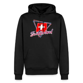 Suisse - Sweat à capuche Premium bio Homme - noir - Devant - Nico (187cm)