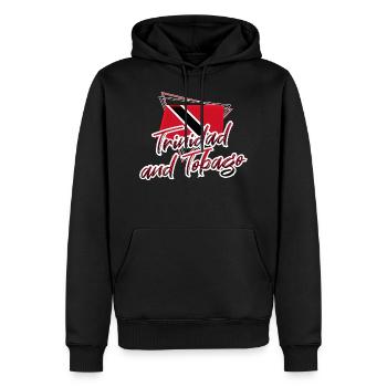 Trinidad und Tobago - Männer Premium Bio Hoodie - Schwarz - Vorne - Nico (187cm)