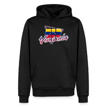 Venezuela - Sweat à capuche Premium bio Homme - noir - Devant - Nico (187cm)