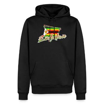 Zimbabwe - Sweat à capuche Premium bio Homme - noir - Devant - Nico (187cm)