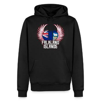 Falklandinseln - Männer Premium Bio Hoodie - Schwarz - Vorne - Nico (187cm)