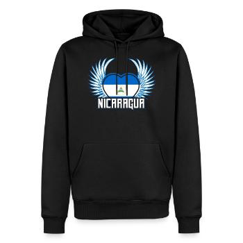 Nicaragua - Männer Premium Bio Hoodie - Schwarz - Vorne - Nico (187cm)