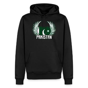 Pakistan - Männer Premium Bio Hoodie - Schwarz - Vorne - Nico (187cm)