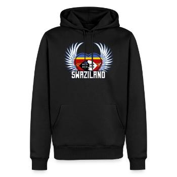 Swasiland - Männer Premium Bio Hoodie - Schwarz - Vorne - Nico (187cm)