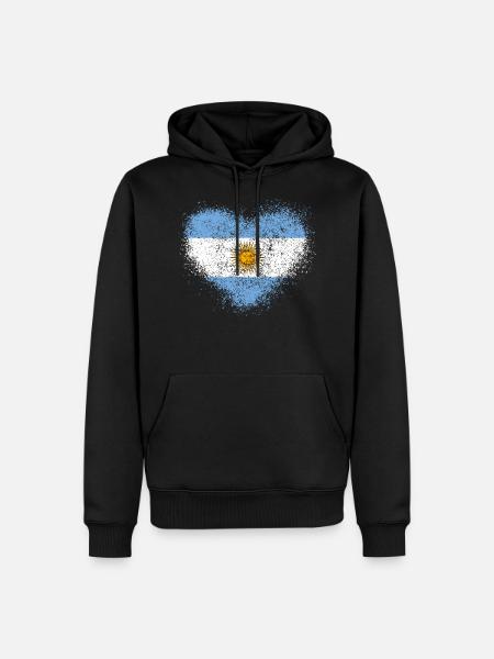 Argentine - Sweat à capuche Premium bio Homme - noir