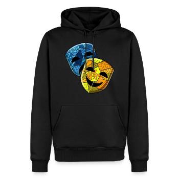 Streetart Masken Theater - Männer Premium Bio Hoodie - Schwarz - Vorne - Nico (187cm)