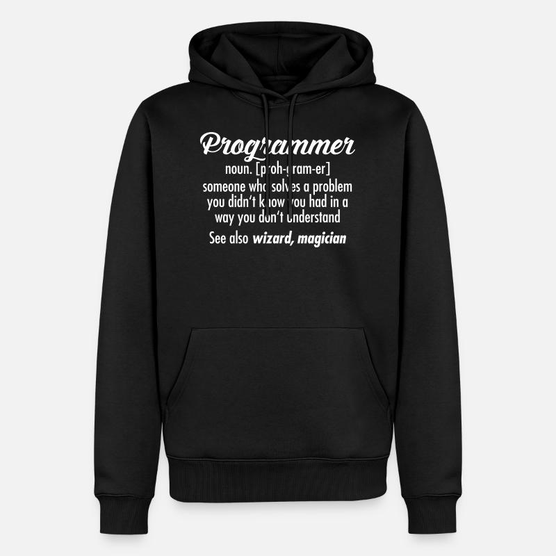 Programmer - Definition - Männer Premium Bio Hoodie - Schwarz