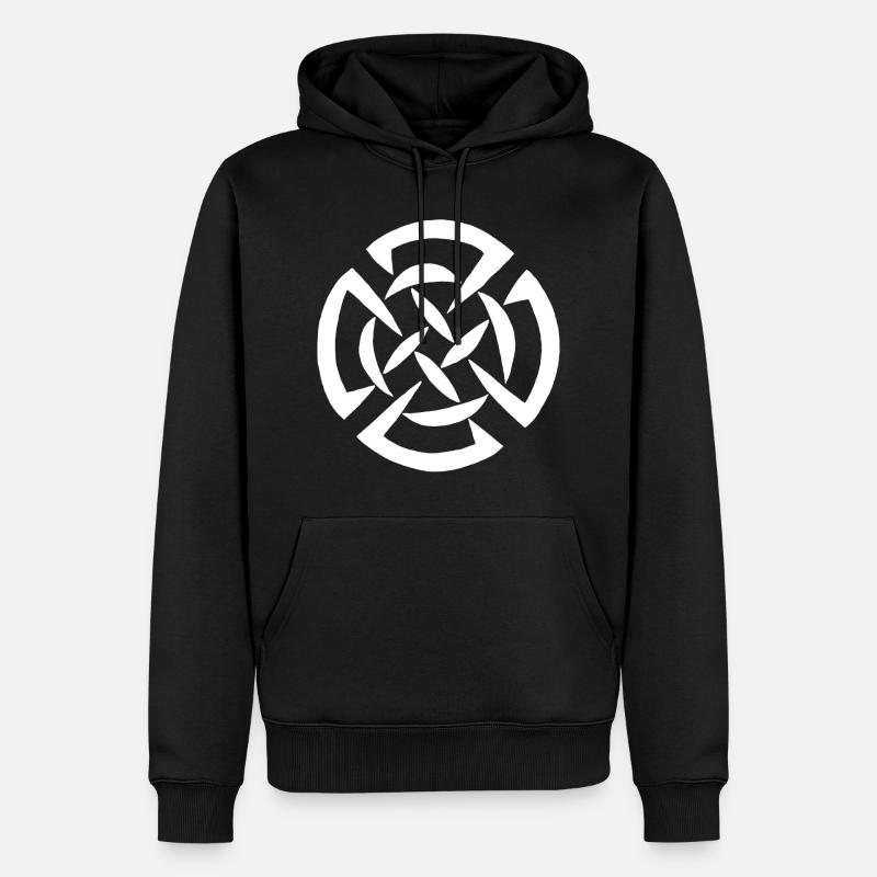 Graffiti celtique blanc - Sweat à capuche Premium bio Homme - noir
