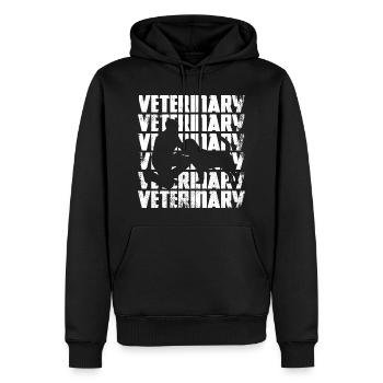 Drôle de vétérinaire - Sweat à capuche Premium bio Homme - noir - Devant - Nico (187cm)