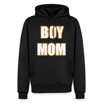 Boy Mom Proud Mother of Sons Statement Shirt - Männer Premium Bio Hoodie - Schwarz - Vorne - Nico (187cm)