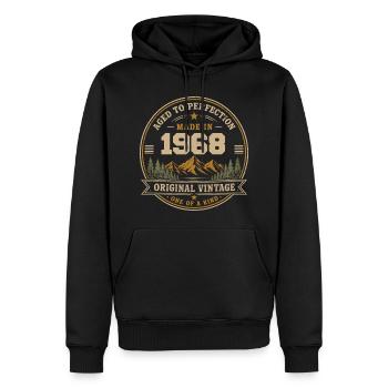 1968 Retro 1968 Vintage 1968 Geschenk 1968 - Männer Premium Bio Hoodie - Schwarz - Vorne - Nico (187cm)