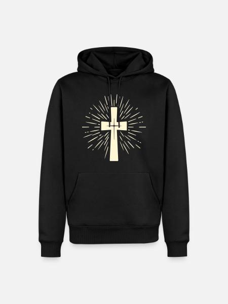 Christliche Kreuz Symbole - Männer Premium Bio Hoodie - Schwarz