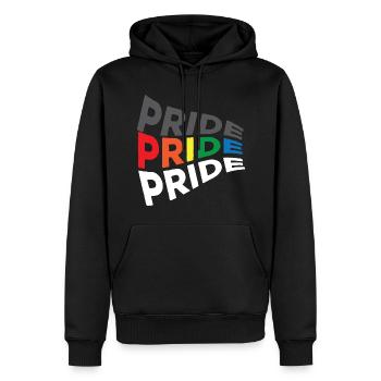 Gay Gay Gay Lesbienne LGBT - Sweat à capuche Premium bio Homme - noir - Devant - Nico (187cm)