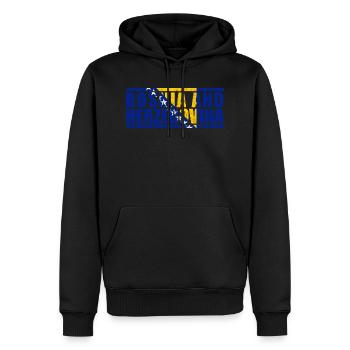 Bosnie-et-Herzégovine - Sweat à capuche Premium bio Homme - noir - Devant - Nico (187cm)