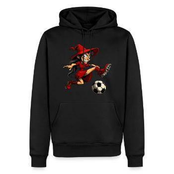 Witch Football - Men’s Premium Organic Hoodie - black - Front - Nico (187cm)
