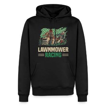 Tondeuse à gazon Racing Vintage Lawn Mower Race - Sweat à capuche Premium bio Homme - noir - Devant - Nico (187cm)