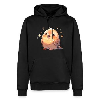Baby Vogel - Männer Premium Bio Hoodie - Schwarz - Vorne - Nico (187cm)