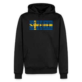 Suède - Sweat à capuche Premium bio Homme - noir - Devant - Nico (187cm)