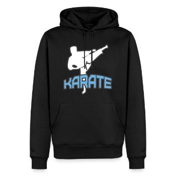 Karaté Temps Libre Cadeau Karatéka Sport de Combat - Sweat à capuche Premium bio Homme - noir - Devant - Nico (187cm)