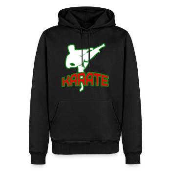 karaté temps libre cadeau karatéka Sport de Combat - Sweat à capuche Premium bio Homme - noir - Devant - Nico (187cm)