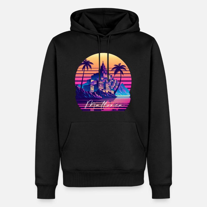 Mallorca - Männer Premium Bio Hoodie - Schwarz
