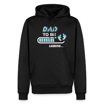 zukünftiger Vater. Warten Sie auf Geburtsgeschenk - Männer Premium Bio Hoodie - Schwarz - Vorne - Nico (187cm)