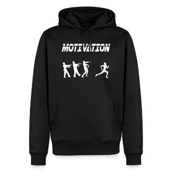 Motivation Sport Laufen Laufen Zombie - Männer Premium Bio Hoodie - Schwarz - Vorne - Nico (187cm)