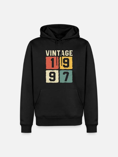 Millésime 1997 Né en 1997 - Sweat à capuche Premium bio Homme - noir