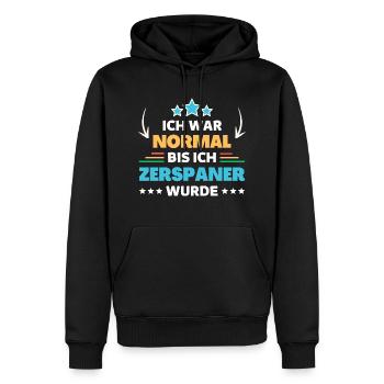 J’étais normal jusqu’à ce que je devienne machiniste - Sweat à capuche Premium bio Homme - noir - Devant - Nico (187cm)