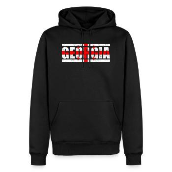 Georgien - Männer Premium Bio Hoodie - Schwarz - Vorne - Nico (187cm)