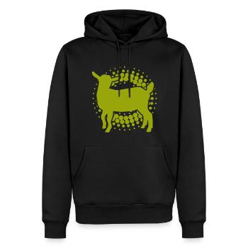 Chèvre - Chèvre - Chèvre - Ferme - Zoo - Vacances - Sweat à capuche Premium bio Homme - noir - Devant - Nico (187cm)