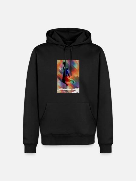 Basketball | Basketballer | Geschenk - Herre Premium økologisk hoodie - sort