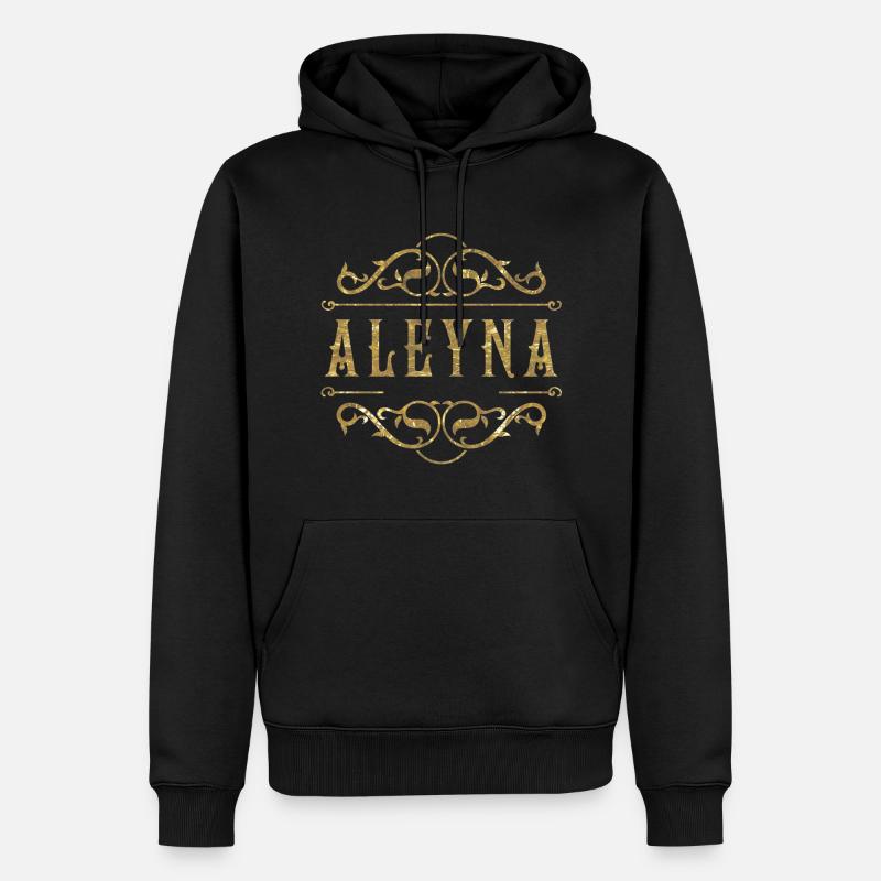 Aleyna or - Sweat à capuche Premium bio Homme - noir