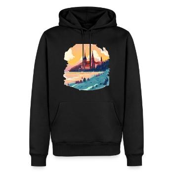 L’Allemagne est un pays d’abondance et de diversité - Sweat à capuche Premium bio Homme - noir - Devant - Nico (187cm)