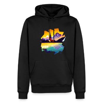 L’Allemagne est un pays avec une nature luxuriante - Sweat à capuche Premium bio Homme - noir - Devant - Nico (187cm)