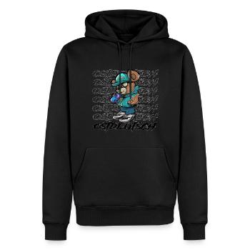 Ostdeutsch - Männer Premium Bio Hoodie - Schwarz - Vorne - Nico (187cm)