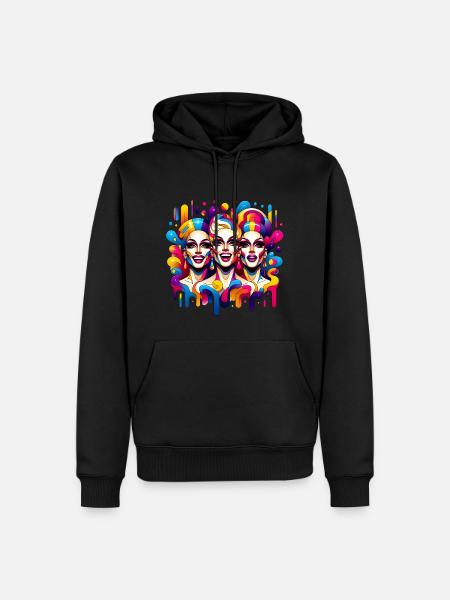 Queens' Jubel - Queens' Cheer - Männer Premium Bio Hoodie - Schwarz