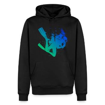 Plongée sous-marine Plongée sous-marine Femmes Plongée libre Plongée - Sweat à capuche Premium bio Homme - noir - Devant - Nico (187cm)