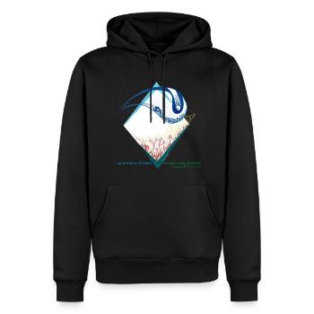 Guardians of peace - Sweat à capuche Premium bio Homme - noir - Devant - Nico (187cm)