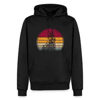 Schottischer Scottish Terrier Hund Retro Vintage - Männer Premium Bio Hoodie - Schwarz - Vorne - Nico (187cm)