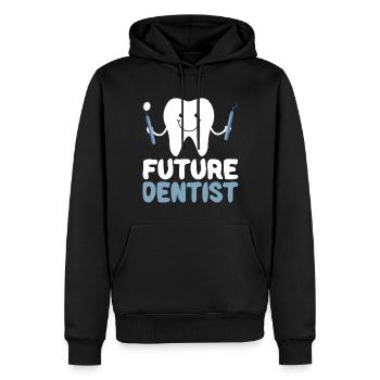 Futur emploi Dentiste Junior Dentiste Bébé Garçon - Sweat à capuche Premium bio Homme - noir - Devant - Nico (187cm)